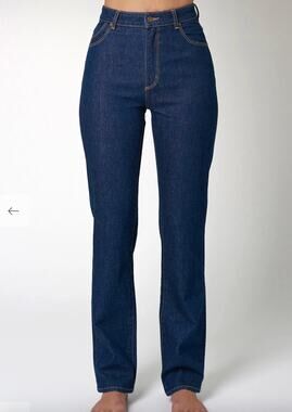 ROLLA’S Original High Rise Straight Jeans Rinse Blue NWT Sz 30 Medium Dark Wash